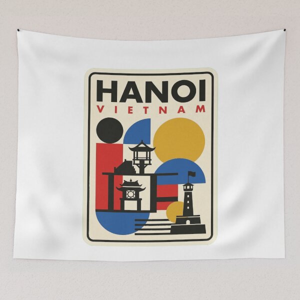 Item preview, Retro Hanoi Bauhaus Geometric Skyline designed and sold by k3rstman1.