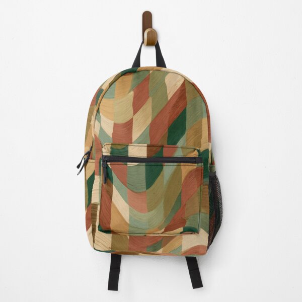 Item preview, Earthy Teal, Rust & Cream Wavy Checkerboard designed and sold by AlfiB.