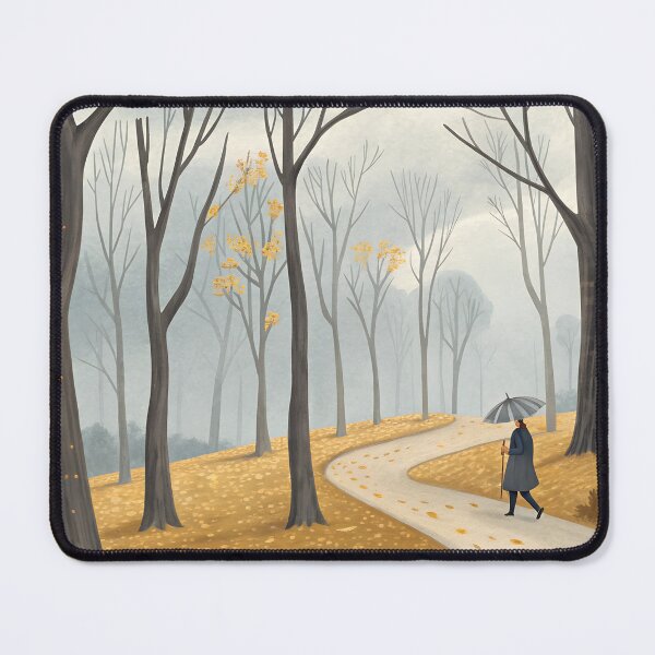 Item preview, Rainy Autumn Day Park Path Watercolor designed and sold by AlinaMel.