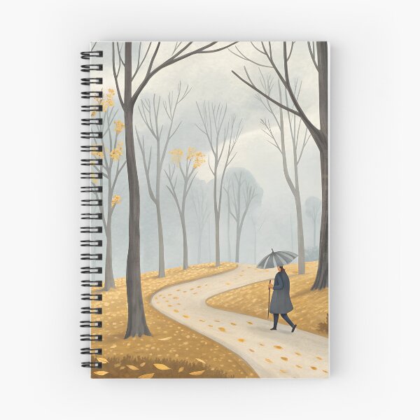 Item preview, Rainy Autumn Day Park Path Watercolor designed and sold by AlinaMel.