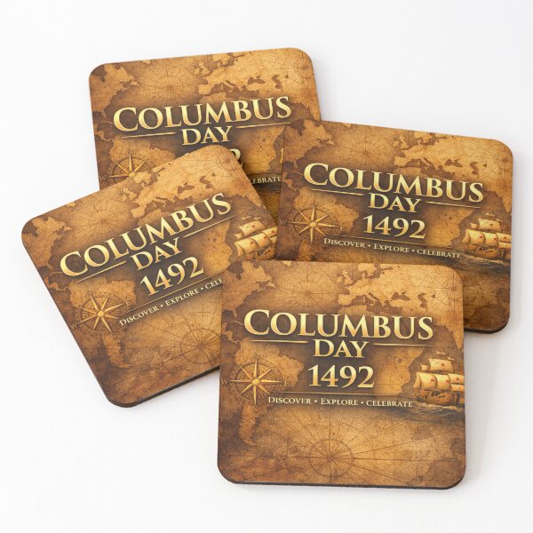 Item preview, Vintage Columbus Day 1492 Map Graphic designed and sold by Nela-&-Lena.