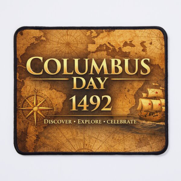 Item preview, Vintage Columbus Day 1492 Map Graphic designed and sold by Nela-&-Lena.