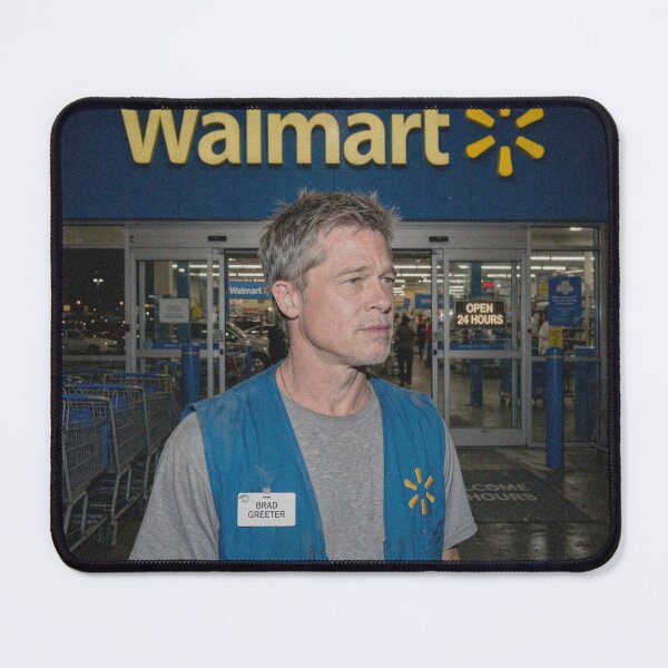 Item preview, Brad Pitt the Walmart Greeter designed and sold by Late Theory.
