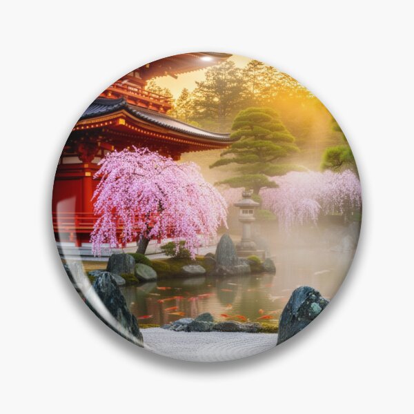Item preview, Golden Serenity Garden | Temple at Dawn designed and sold by nhk999.