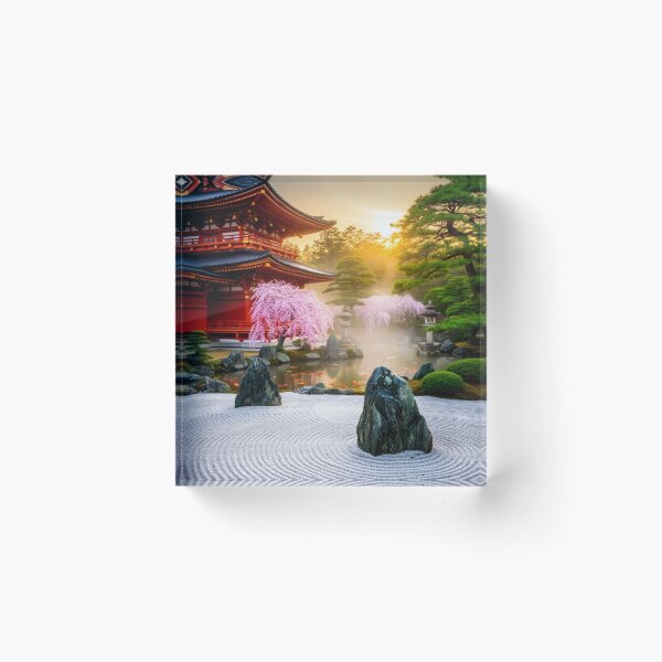 Item preview, Golden Serenity Garden | Temple at Dawn designed and sold by nhk999.