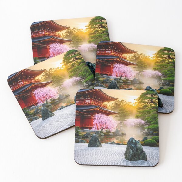 Item preview, Golden Serenity Garden | Temple at Dawn designed and sold by nhk999.