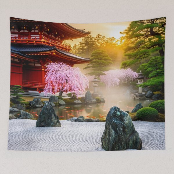 Item preview, Golden Serenity Garden | Temple at Dawn designed and sold by nhk999.