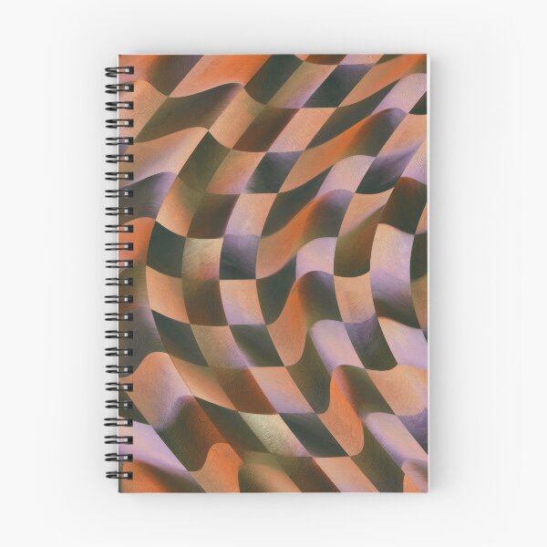 Item preview, Purple, Orange & Black Warped Checkerboar designed and sold by AlfiB.