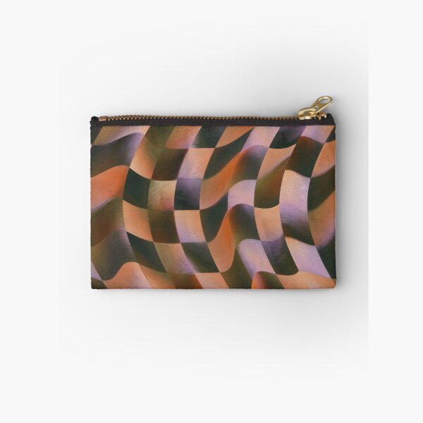 Item preview, Purple, Orange & Black Warped Checkerboar designed and sold by AlfiB.