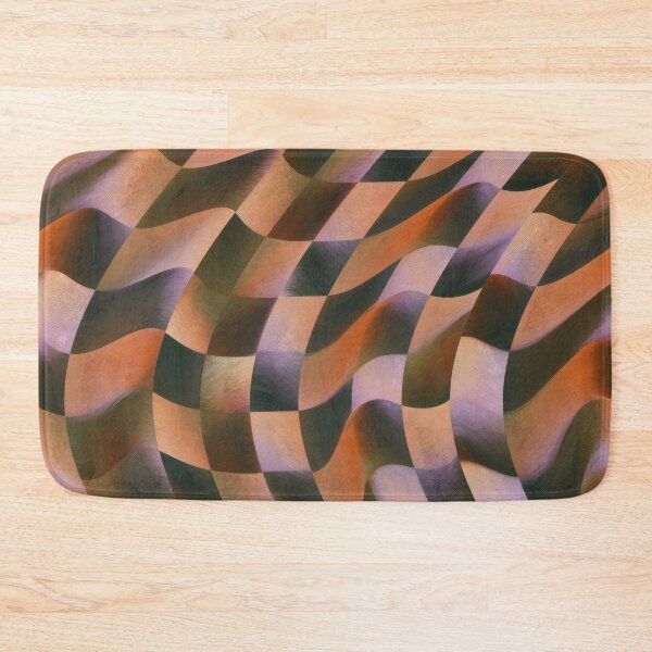 Item preview, Purple, Orange & Black Warped Checkerboar designed and sold by AlfiB.