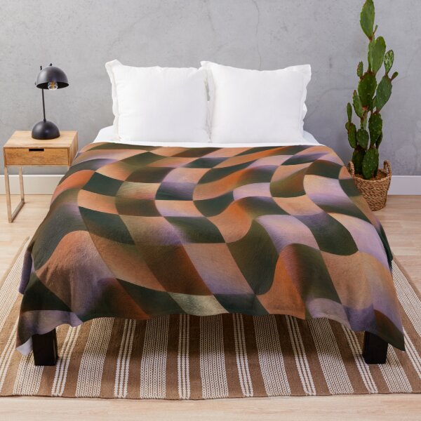 Item preview, Purple, Orange & Black Warped Checkerboar designed and sold by AlfiB.