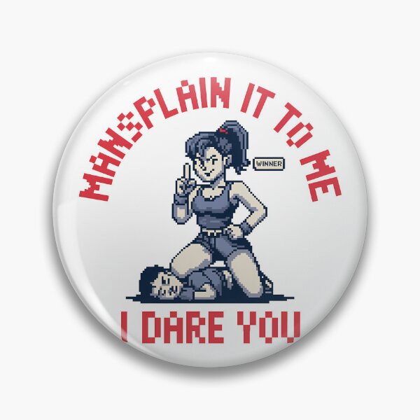 Item preview, Mansplain It To Me I Dare You – Retro Pixel Art Feminist Funny designed and sold by LoFizzy.