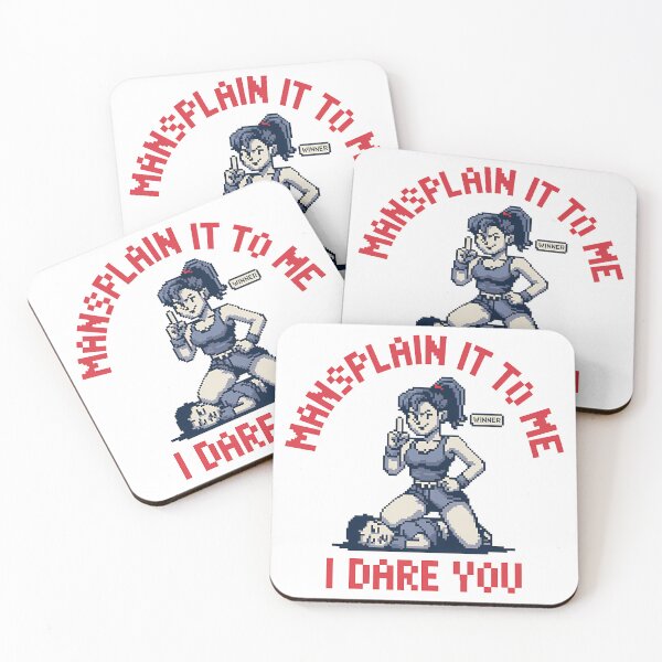 Item preview, Mansplain It To Me I Dare You – Retro Pixel Art Feminist Funny designed and sold by LoFizzy.