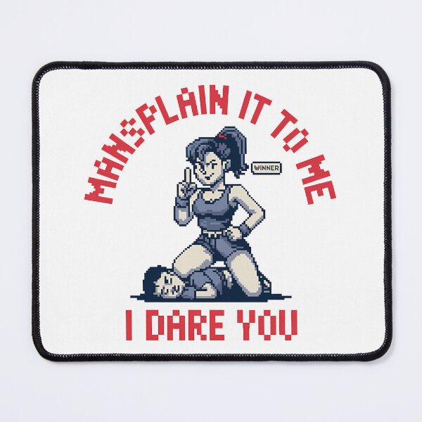 Item preview, Mansplain It To Me I Dare You – Retro Pixel Art Feminist Funny designed and sold by LoFizzy.