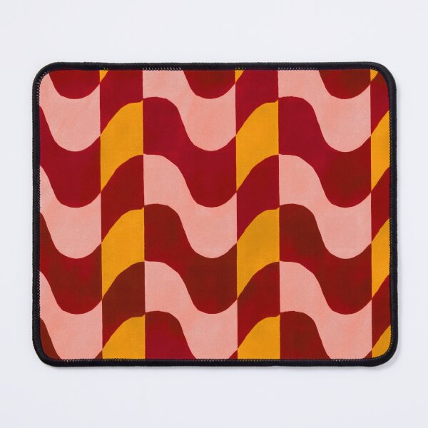 Item preview, Red, Pink & Orange Groovy Wavy Checkerboard designed and sold by AlfiB.