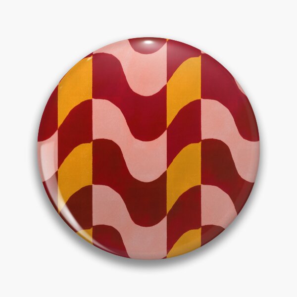Item preview, Red, Pink & Orange Groovy Wavy Checkerboard designed and sold by AlfiB.