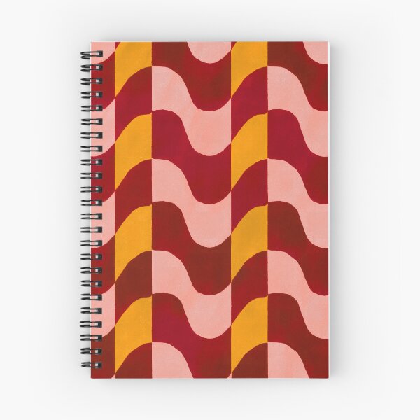 Item preview, Red, Pink & Orange Groovy Wavy Checkerboard designed and sold by AlfiB.