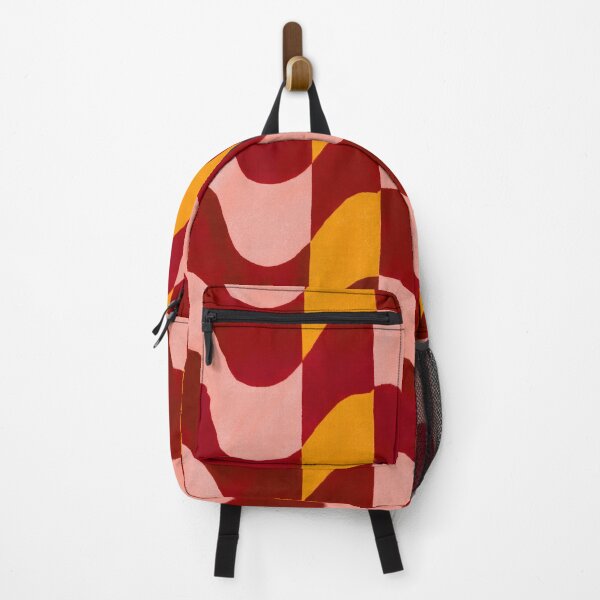 Item preview, Red, Pink & Orange Groovy Wavy Checkerboard designed and sold by AlfiB.