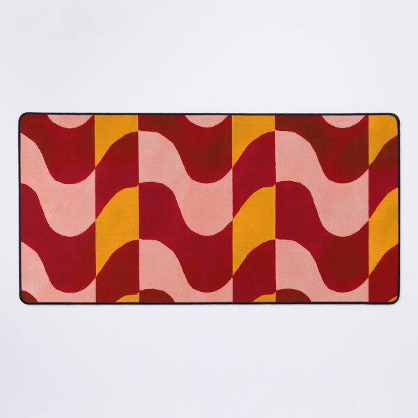 Item preview, Red, Pink & Orange Groovy Wavy Checkerboard designed and sold by AlfiB.
