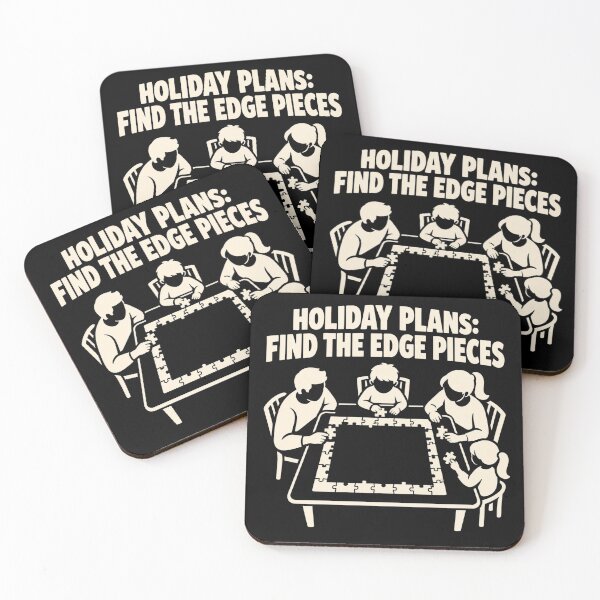 Item preview, Holiday Plans Find The Edge Pieces Jigsaw Humor designed and sold by DreamLayerStudio.