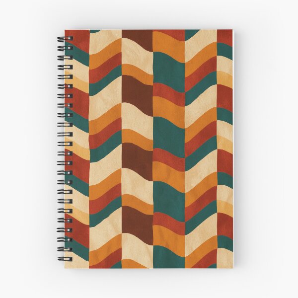 Item preview, Teal, Rust & Cream Retro Wavy Chevron Stripes designed and sold by AlfiB.