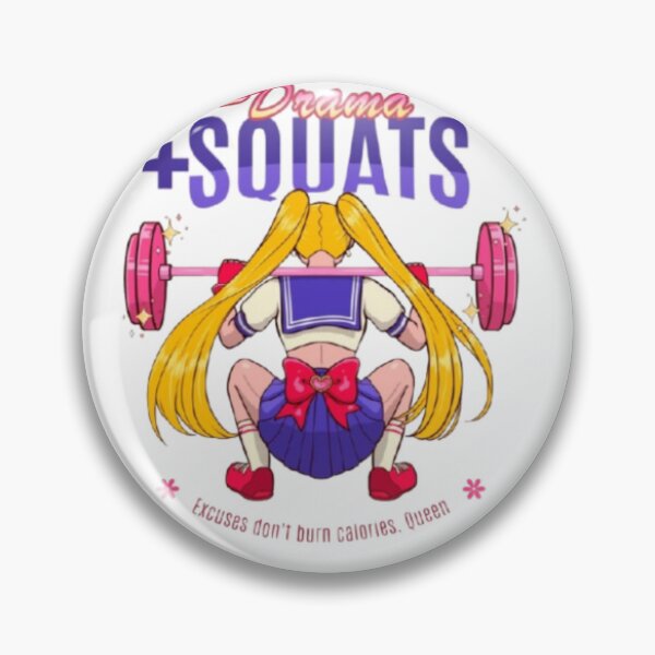 Item preview, Anime Girl Squatting With Pink Barbell designed and sold by WATEKE.
