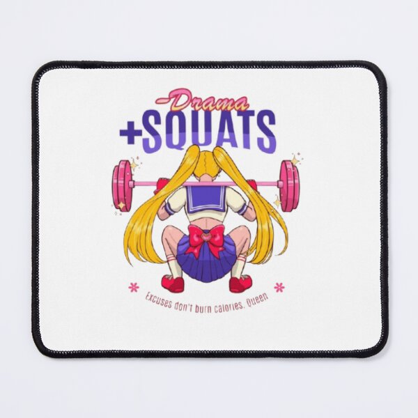 Item preview, Anime Girl Squatting With Pink Barbell designed and sold by WATEKE.