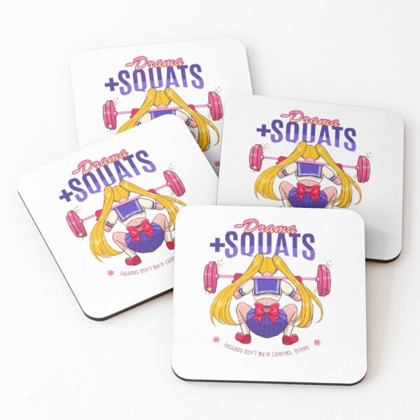 Item preview, Anime Girl Squatting With Pink Barbell designed and sold by WATEKE.