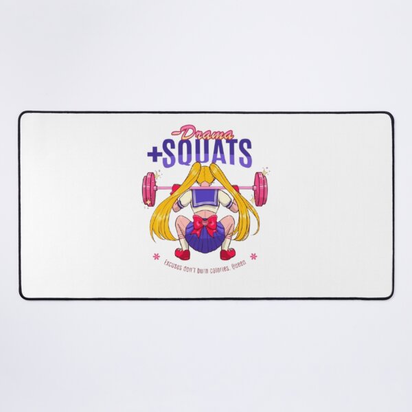Item preview, Anime Girl Squatting With Pink Barbell designed and sold by WATEKE.