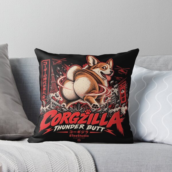 Item preview, Corgzilla Thunder Butt Giant Corgi Kaiju Art designed and sold by ElizBurkes.