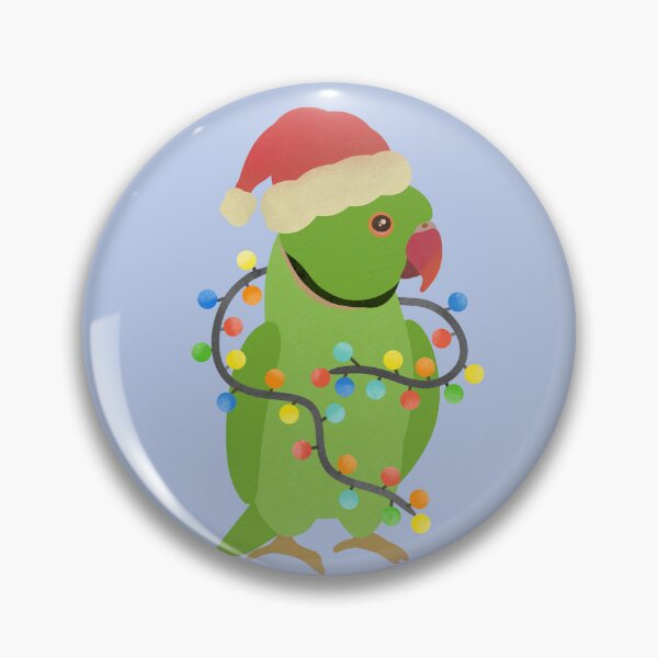 Item preview, Green Indian Ringneck Christmas Illustration designed and sold by FandomizedRose.