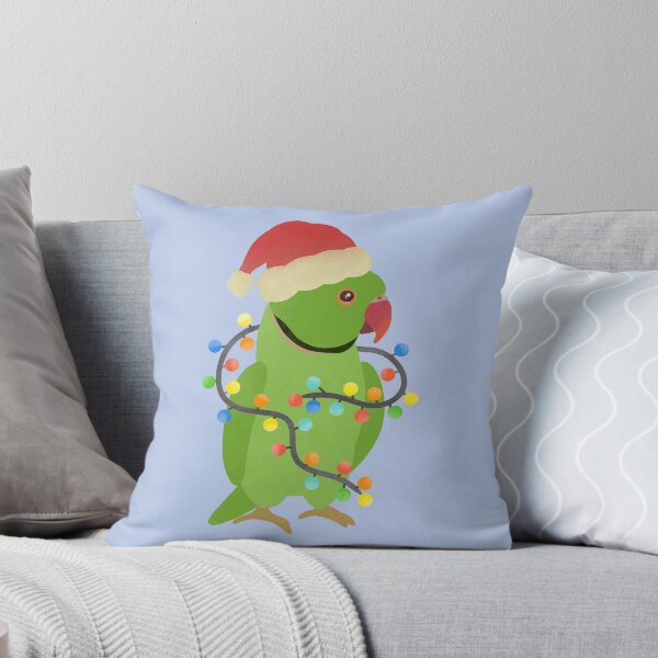 Item preview, Green Indian Ringneck Christmas Illustration designed and sold by FandomizedRose.