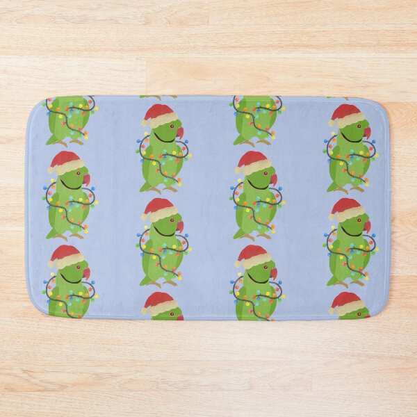 Item preview, Green Indian Ringneck Christmas Illustration designed and sold by FandomizedRose.