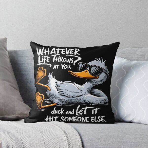 Item preview, Whatever Life Throws at You Funny Duck Quote designed and sold by ElizBurkes.