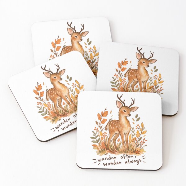 Item preview,  Wander Often Wonder Always Deer designed and sold by Fuzzaroo.