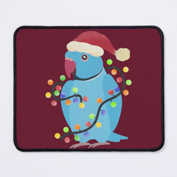 Item preview, Blue Indian Ringneck Christmas Illustration designed and sold by FandomizedRose.