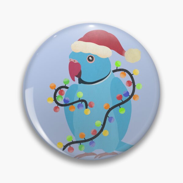 Item preview, Blue Indian Ringneck Christmas Illustration designed and sold by FandomizedRose.
