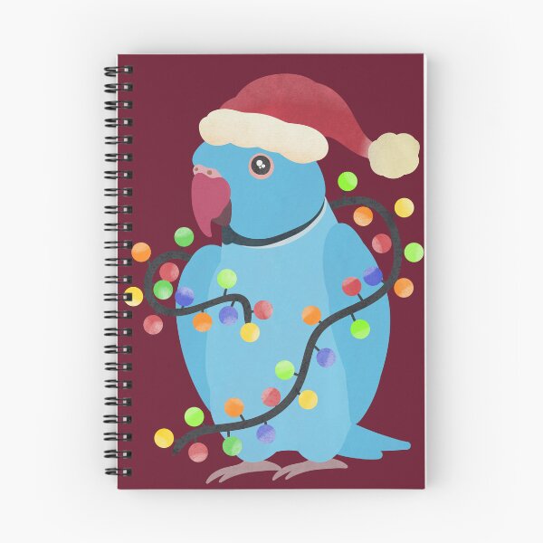 Item preview, Blue Indian Ringneck Christmas Illustration designed and sold by FandomizedRose.