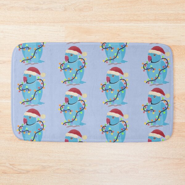 Item preview, Blue Indian Ringneck Christmas Illustration designed and sold by FandomizedRose.
