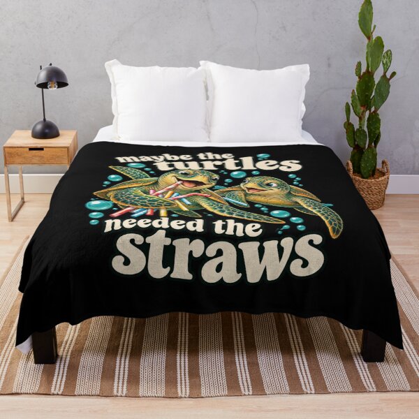 Item preview, Maybe The Turtles Needed the Straws Sea Turtle Drinking designed and sold by Trendably.