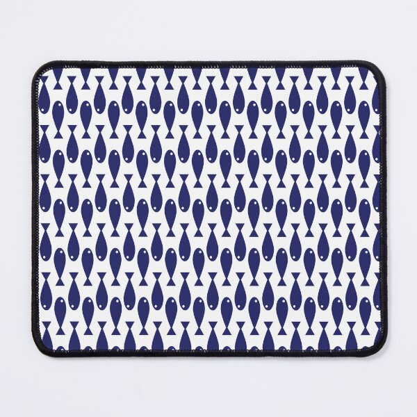 Item preview, Minimalist Navy Blue Fish Pattern designed and sold by ModdiesColors.