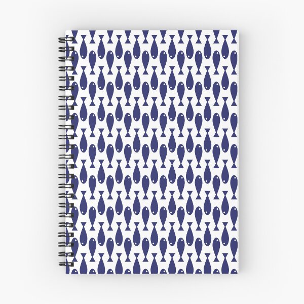 Item preview, Minimalist Navy Blue Fish Pattern designed and sold by ModdiesColors.