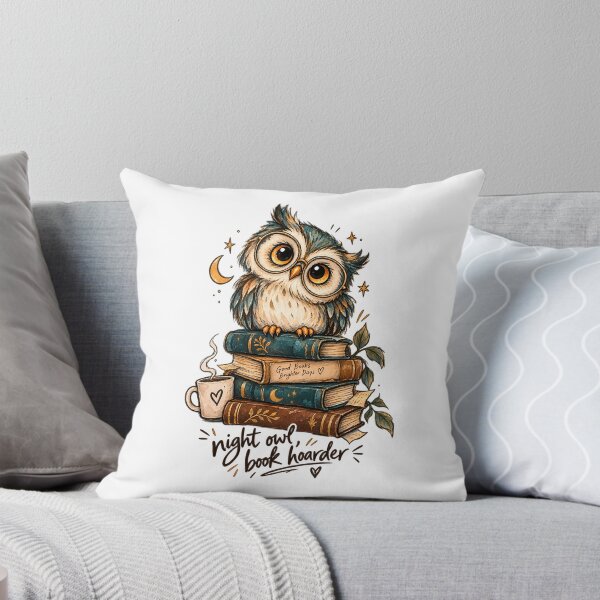Item preview, Night Owl Book Hoarder Funny Owl designed and sold by Fuzzaroo.