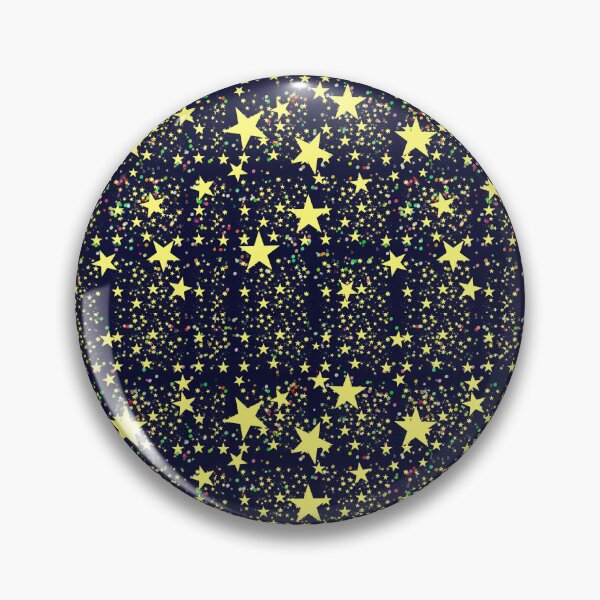 Item preview, Starry Night Confetti Pattern Yellow Stars Dark Blue  designed and sold by Patricia Grannum.