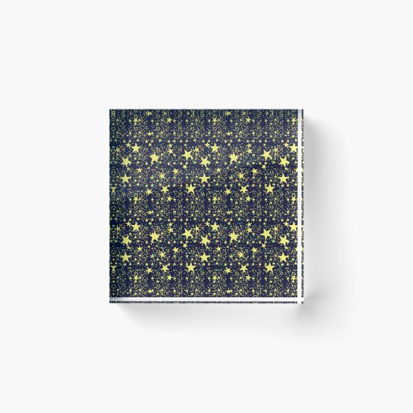 Item preview, Starry Night Confetti Pattern Yellow Stars Dark Blue  designed and sold by Patricia Grannum.