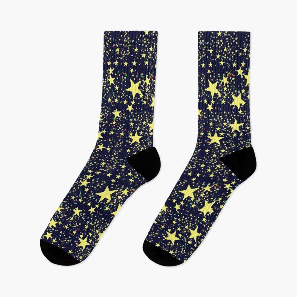 Item preview, Starry Night Confetti Pattern Yellow Stars Dark Blue  designed and sold by Patricia Grannum.