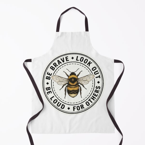 Item preview, Be Brave Look Out For Others Be Loud Bumblebee Vintage Activist Ally Badge    designed and sold by raedattia.