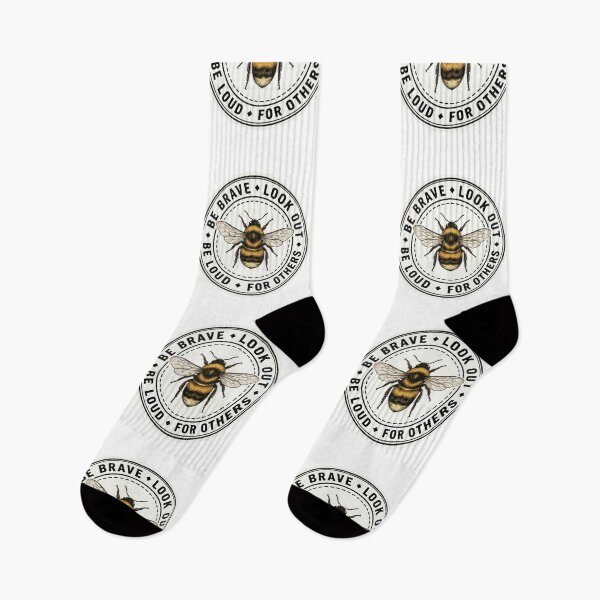Item preview, Be Brave Look Out For Others Be Loud Bumblebee Vintage Activist Ally Badge    designed and sold by raedattia.