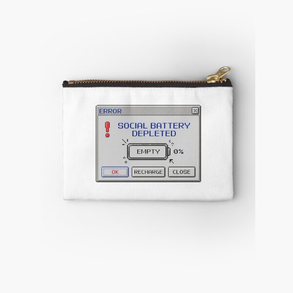 Item preview, Social Battery Depleted Retro 90s Computer Error Dialog designed and sold by Anno Meister.