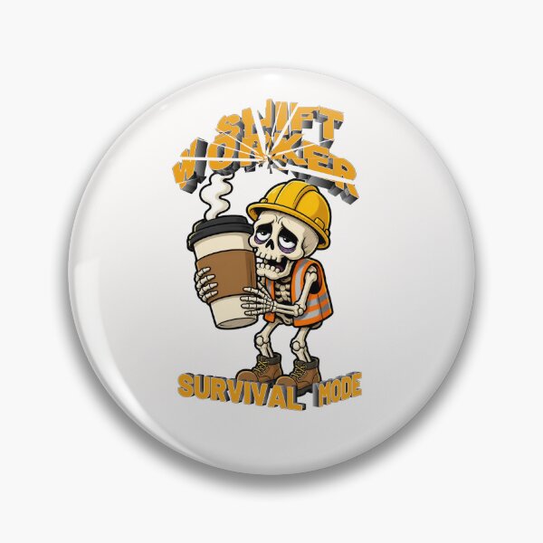 Item preview, Shift Worker Survival Mode Funny Skeleton Coffee designed and sold by Créative touche .
